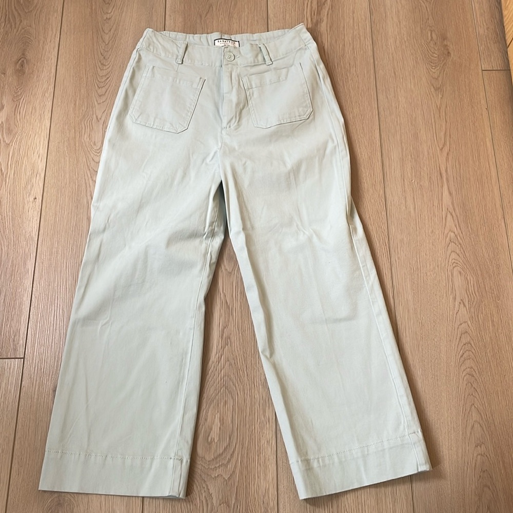Bagatelle light olive green crop pants, never worn, size 10